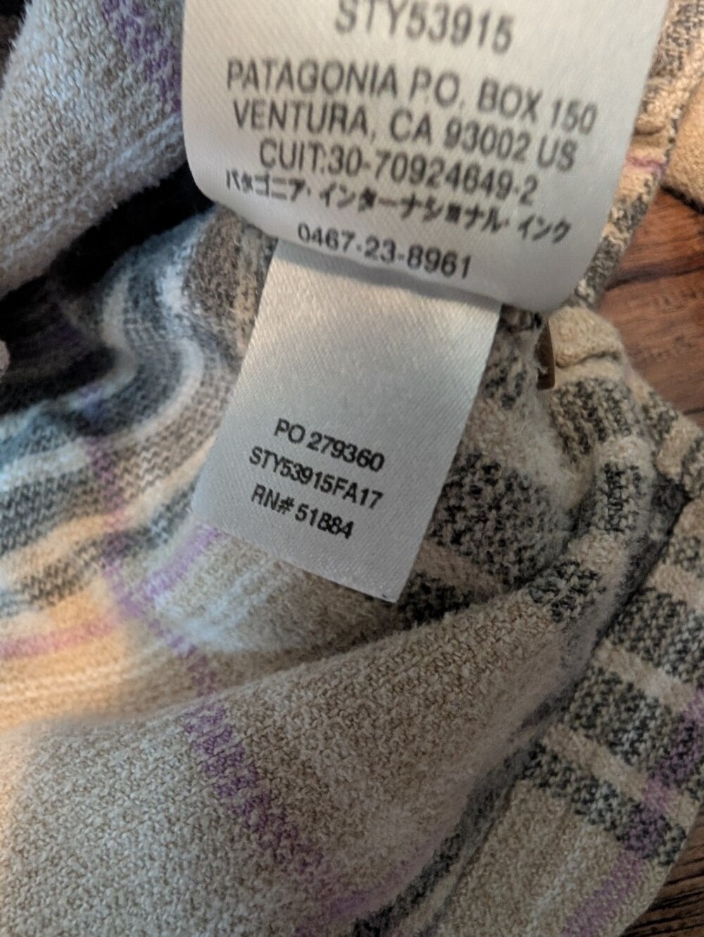 Patagonia Organic Cotton Long Sleeve Fjord Flannel Shirt Size 6 - Picture 6 of 11
